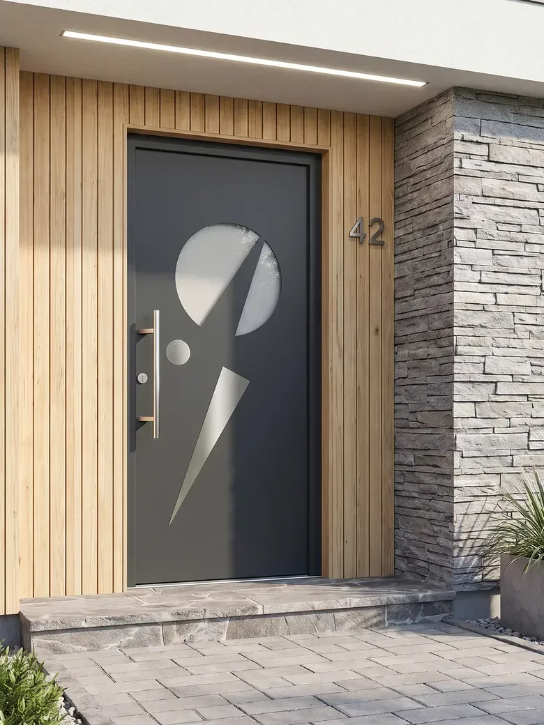 Porte d'entrée PROFERM Contemporain, série Ellipse