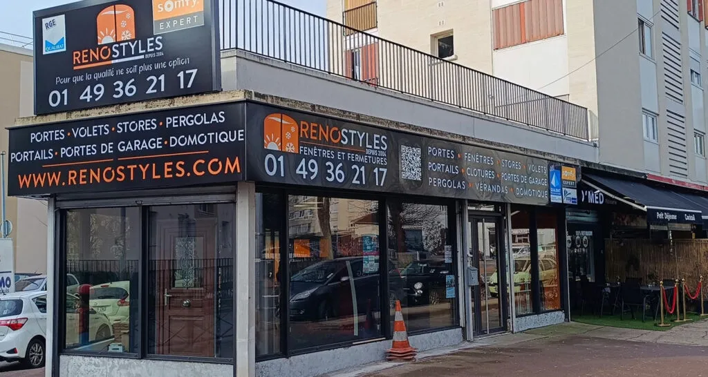 Façade du showroom de Renostyles