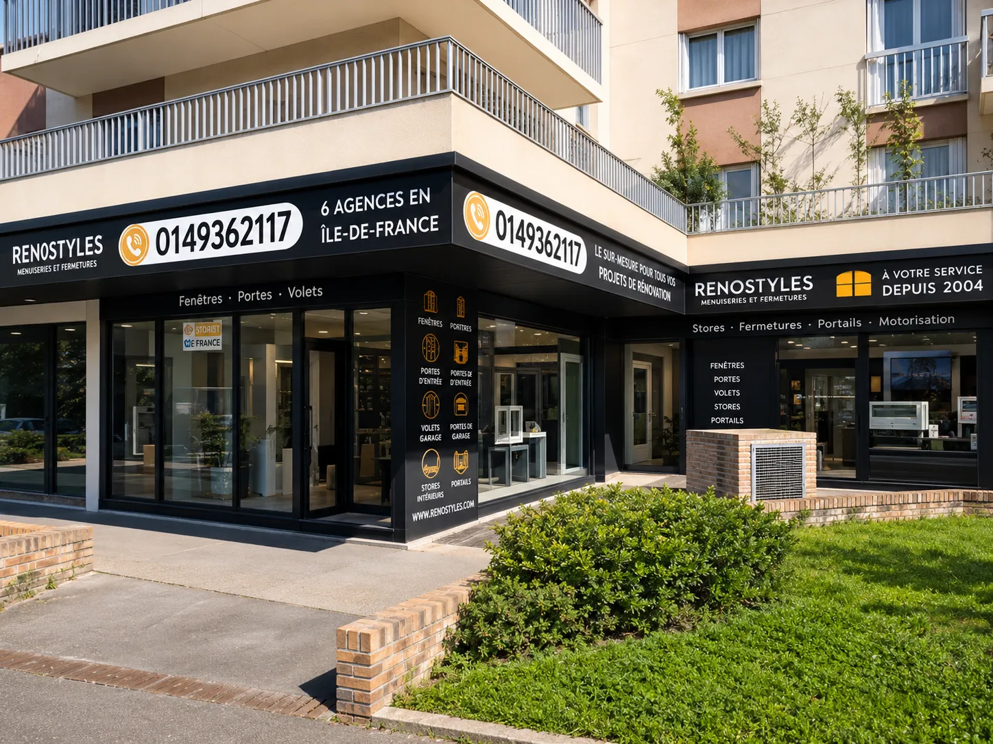 Façade du showroom de Renostyles