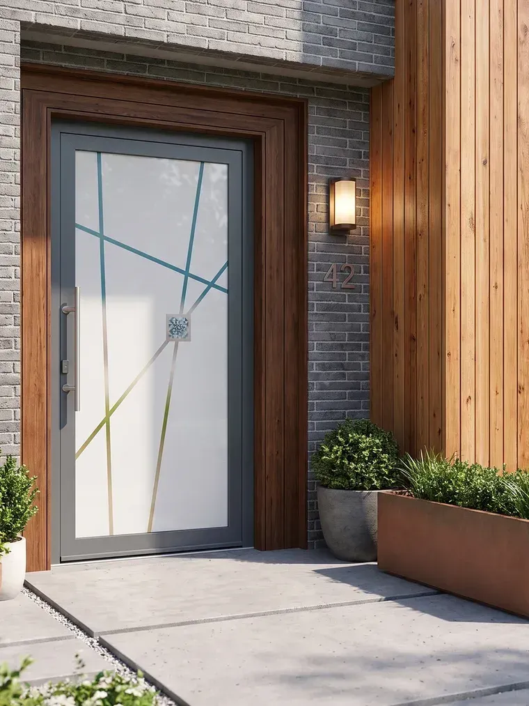 Porte d'entrée PROFERM Lumière, série Cristal Art