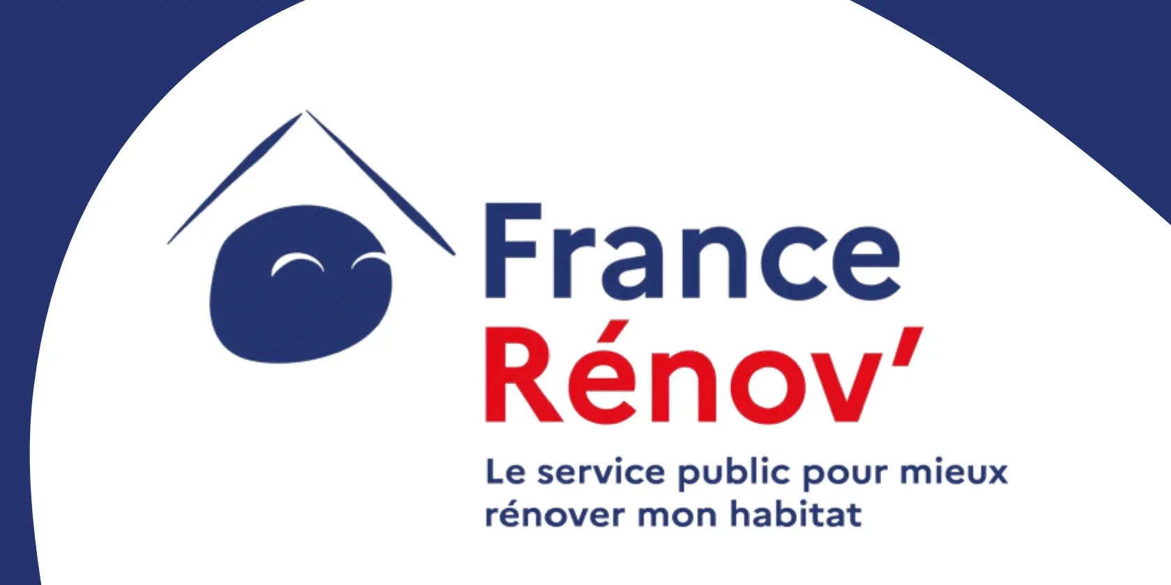 Logo du service public France Rénov', accompagné de la signature « Le service public pour mieux rénover mon habitat »