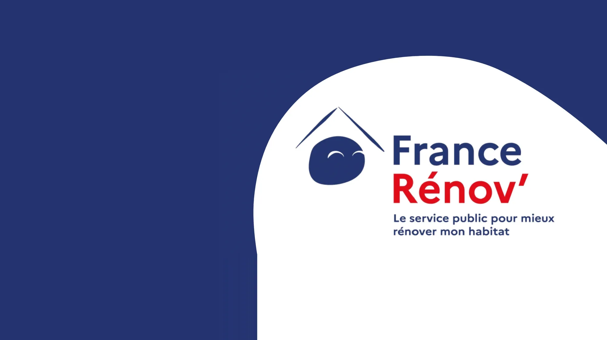 Logo du service public France Rénov', accompagné de la signature « Le service public pour mieux rénover mon habitat »