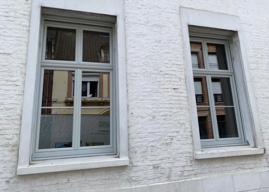 Fenêtres Hybride deux vantaux avec imposte RAL 7035