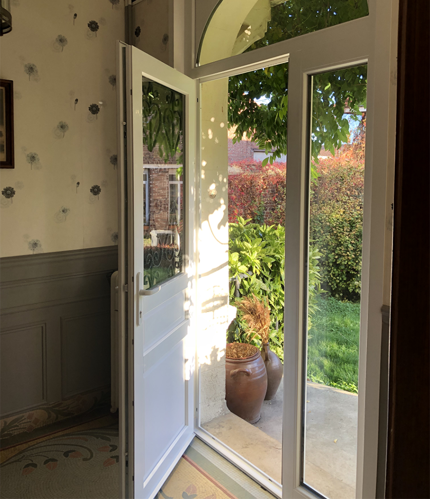 porte d'entrée vue intérieure proferm