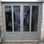 Porte deux vantaux LUMINE RAL 7006 granité
